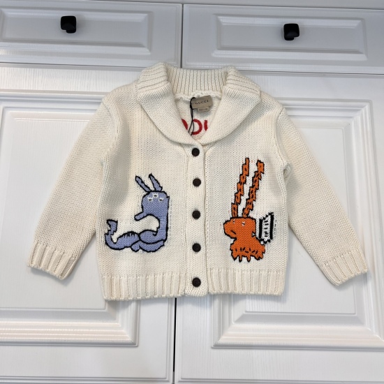 2023.07.01, regarding size issues, please consult customer service after payment. 2022 • SS Autumn/Winter New Style ✨ Gucc Children's Wool Sweater Cabinet New Style, Vintage Cute Style, Very Unique Feeling