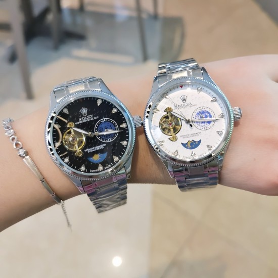 20240408 [Precision Steel Watch Strap with Ten Butterfly Buckles] 230, Rolex ROLEX ✨ Nine flywheel fully automatic sun, moon, and stars machinery ⌚ 6 character daytime travel time (sun) [sun] nighttime travel time (moon) [moon] contains the highest qualit