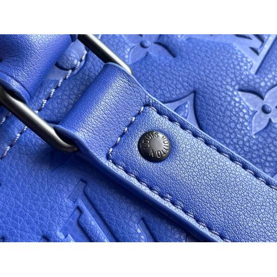 20231125 780 Top level original order ✨ The M23141 indigo (embossed) full leather travel bag series Keepall Bandoulire 50 travel bag is one of Louis Vuitton's classic travel bags. The Keepall Bandoulire 50 travel bag is designed with embossed Taurillon le