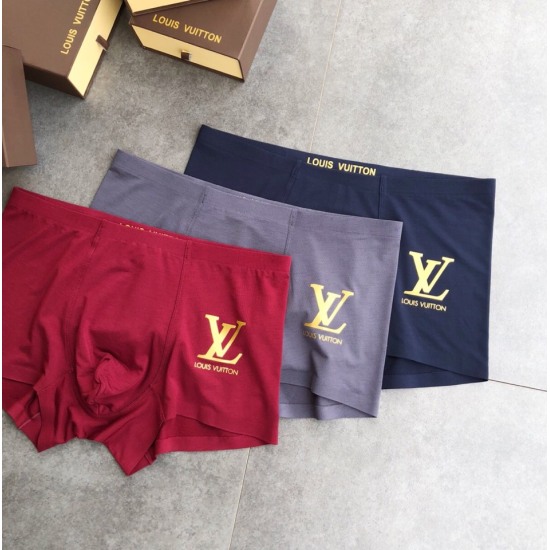 2024.01.22 Louis Vuitton LV Classic Series Example! High quality! Essential men's underwear! Using 50 imported Lanjing Modal cotton! Seamless seamless adhesive technology for seamless splicing, lightweight and breathable, without any binding feeling. It i