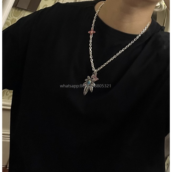 2023.07.23 1 Louis Vuitton LV Necklace Original Order Goods Counter New Model Retro Fashion Essential for Both Men and Women Can Wear Couple Style Same Rock Punk Thai Silver Style Retro Elements Fashion Versatile Official Website Same Necklace Latest Chai