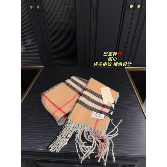 2023.11.17 P150 folding box ⚠️ Size 190.34 Burberry Scarf Classic Plaid Contrast Color Design Never Goes Out of Style Really Good Look, Love, Love, Use Yourself, Gifts Yourself