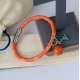 20240411 BAOPINZHIXIAOLV Leather Rope New Product Cartoon Orange Leather Rope Bracelet Length: 17.5 19.5 Number: CJ326545540