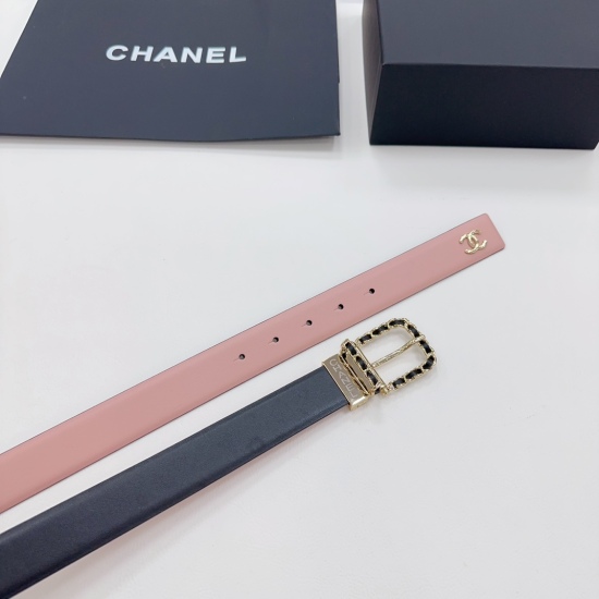 2403.0cm Chanel official website new model, double-sided original calf leather, rotating needle buckle, buckle width 3.0cm... length 75.80.85.90.95.100. Euro, hardware pure copper original mold customization