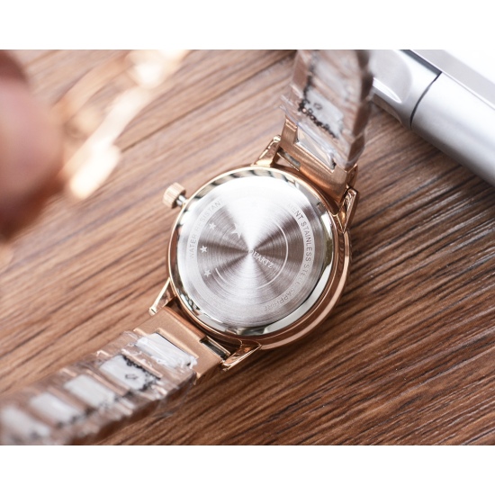 20240408 White shell 240, Gold shell 260, Ceramic strip+40. 【 New Style Classic Hot Sale 】 Omega Women's Watch Imported Quartz Movement Mineral Reinforced Glass 316L Precision Steel Case Precision Steel Band Fashionable Design Elegant and generous Size: W
