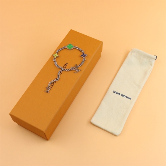 2023.07.11  LV Sunrise Bracelet This LV Sunrise Bracelet exudes the vibrant vitality of spring with colorful colors. Colorful glass embellishments with painted Monogram flowers, paired with adjustable chains, make it an elegant choice for layering with ot