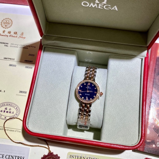 20240408 P230 Omega Droplet Style Sparkling Presentation Disc Flying Elegant Series Dewdrop Coaxial Watch ‼️ One to one quartz import and export movement, with a three-dimensional strap shape effect, comparable to the original perfect capture of the myste