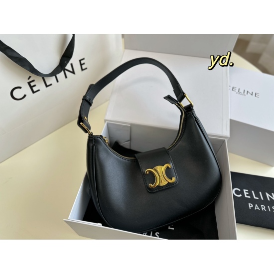 2023.10.30 P200 (Folding Box) size: 2313Celine Sailing's latest triumphal arch Eva armpit crescent shaped armpit design ➕ The Triumphal Arch logo has a casual feel all over it, it's really amazing! The capacity can meet the current needs of going out, mak