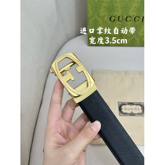August 7th, 2023, Gucci! 3.5cm imported palm pattern automatic belt imported cowhide fabric showcases the current popular craftsmanship - dynamic design spirit.