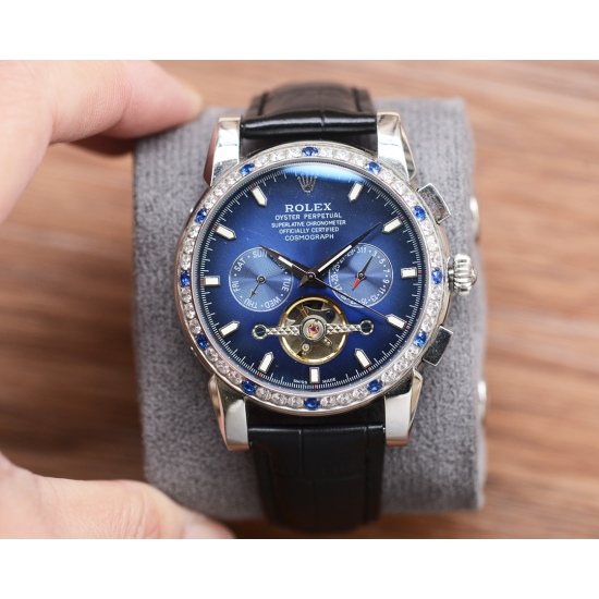 20240408 580 Men's Favorite Multi functional Watch ⌚ [Latest]: Rolex Best Design Exclusive First Release [Type]: Boutique Men's Watch [Strap]: Real Cowhide Watch Strap [Movement]: High end Fully Automatic Mechanical Movement [Mirror]: Mineral Reinforced G