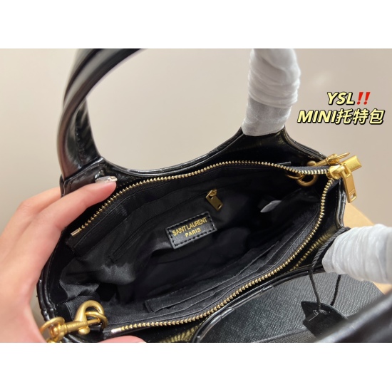 2023.10.18 P185 box matching ⚠ Size 18.15 Saint Laurent Tote Bag MINI Lazy and effortless, with a sleek and stylish look. It is a must-have tool for fashion and iconic fashion essence