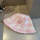 220240401 80PRADA Prada straw hat, fisherman's hat, hand woven, official new 2022, embroidered logo in black and white