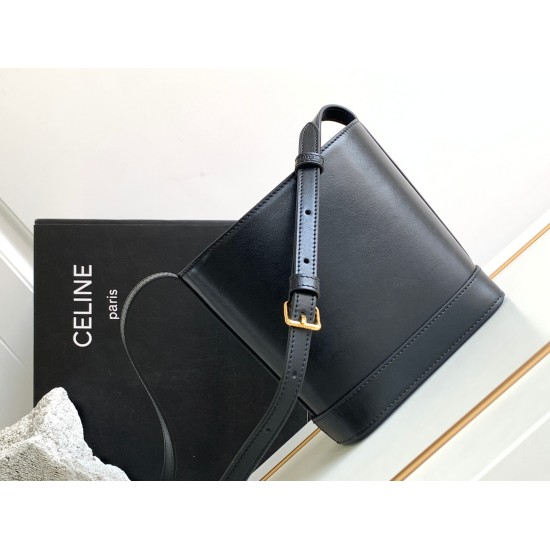 20240315 P780173s Spring/Summer New Product | CELIN-E CUIR TRIOMPHE Mini Smooth Cow Leather Bucket Bag Good Product Recommendation | Celine Limited Mini Bucket Cute Comes 
