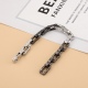 2023.07.11  Bamboo Bracelet Material: The steel Damier chain bracelet reproduces the classic chain design with modern brushstrokes, unleashing youthful vitality through craftsmanship. Up close, the Damier Grahite pattern and Monogram inscription can be se