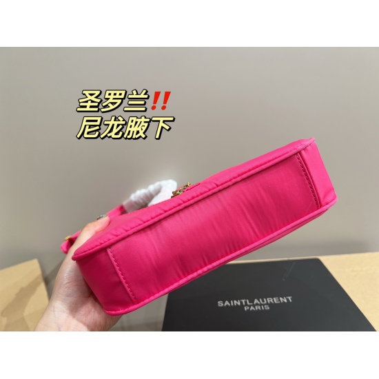 2023.10.18 P180 box matching ⚠️ Size 17.12 Saint Laurent YSL Nylon Underarm Bag YSL Underarm Bag Saint Laurent Exquisite Women's Interior Space Enough to Fit Daily Necessities, No Need to Talk About It When Going Everyday, Bringing It to Your Home Instant