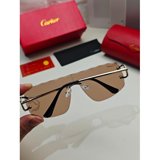 220240401 P95 Cartier Leopard Lens Showcases Individuality, Extraordinary Men's and Women's Sunglasses, Two tone Baking Paint Craft, Imported High Definition Lens, Top Quality Workmanship Showcases Extraordinary Taste, High Quality