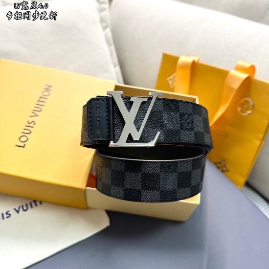20231004 Synchronized LV Louis Men's Width 4.0 CM Simple and Generous Hardware Leather Design, Excellent Hardware Wearing Effect, Best Recommendation for Gifts and Self use