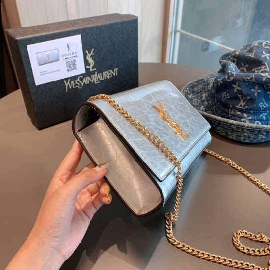 2023.10.18 P165 Cowhide Quality SAINT LAURENT ysl Saint Laurent High Quality Original Jelly Patent Leather Fabric ⭐ The craftsmanship of high-end customized genuine plate to plate vacuum electroplating silver, hardware, leather metal, and other products i