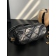 P1080 ✅ Chanel Black Gold Bowling Bag is on sale: This bowling bag is very retro and casual, low-key yet stylish ❣️ The hardware is all made of vintage gold, with a stronger retro feel. There is a long chain that can be worn diagonally or removed to insta