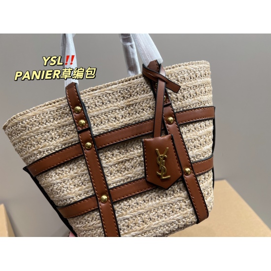 2023.10.18 Large P200 box ⚠️ Size 23.25 Small P185 with box ⚠️ Size 16.18 Saint Laurent Grass Woven Bag PANIER has a perfect appearance and can be easily controlled in any style. It is a must-have for beauty collection