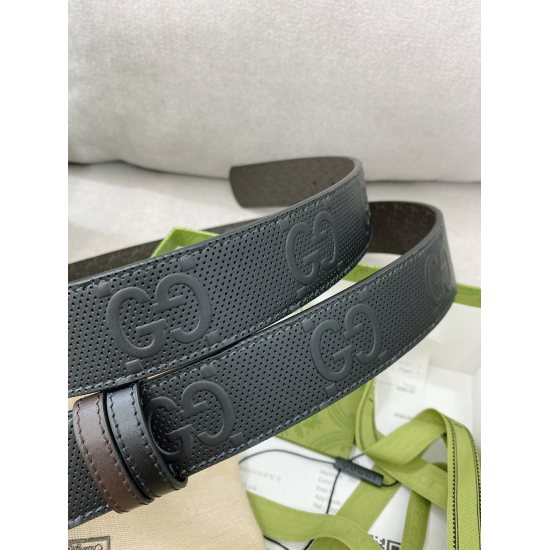 20231004 Gucci Overseas Counter Synchronizes New Models, Available with Original Single Belt on Both Sides, Imported Original Cowhide, Width 3.5cm