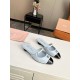 20240403 2802074 Miumiu Early Spring Fashion Splicing Slippers Fabric: Imported Patent Leather Inner Lining: Imported Mixed Sheep Lining Sole: Original Imported Genuine Leather Sole Padding: Air Pressure High Frequency Wave