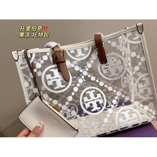 2023.11.17 P205 ⚠️ Size 21.21P200 ⚠️ Size 19.17 Tory Burch Transparent Tote Bag Discovered a super beautiful Tory Burch, this summer the transparent bag is particularly beautiful... Transparent ➕ Old flower combination, it feels refreshing and can hold a 