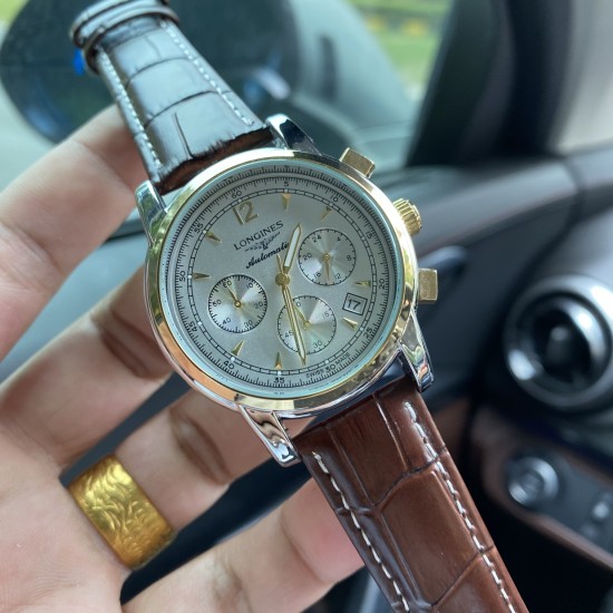 20240408 belt 180, steel belt 190, popular model finally returned. Longines exclusive new multifunctional six needle running second timing function, imported quartz movement, 316L solid precision steel belt, butterfly buckle, super strong night light func