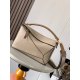 20240325 P920 Geometry Bag 29CM Puzzle Handbag~Original imported lychee grain cowhide Luo's popular geometry bag Puzzle Handbag is the first handbag launched by Creative Director Jonathan Anderson for L0EWE. The rectangular shape and precise cutting techn