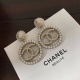 2023.07.23 Ch * nel Round Vintage Pearl Earrings z Consistent Material