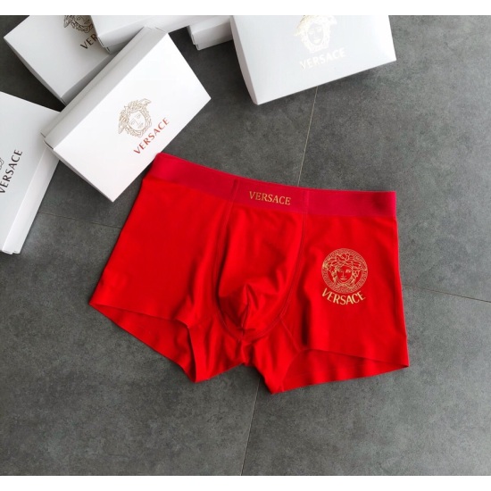 2024.01.22 Red and Fierce Gift Gifts! A must-have item! Versace Classic Medusa Collection! Fashionable men's underwear! Exquisite hot stamping logo! Foreign trade foreign orders, original quality, seamless cutting technology, scientific matching of 91% mo