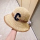 20240413 Special P65 Comes with Dust Bag [CELINE Sailing] 2024 New Grass Knitted Folding Fisherman Hat Straw Hat, Perfect for Holiday Style Matching, Get It Now!