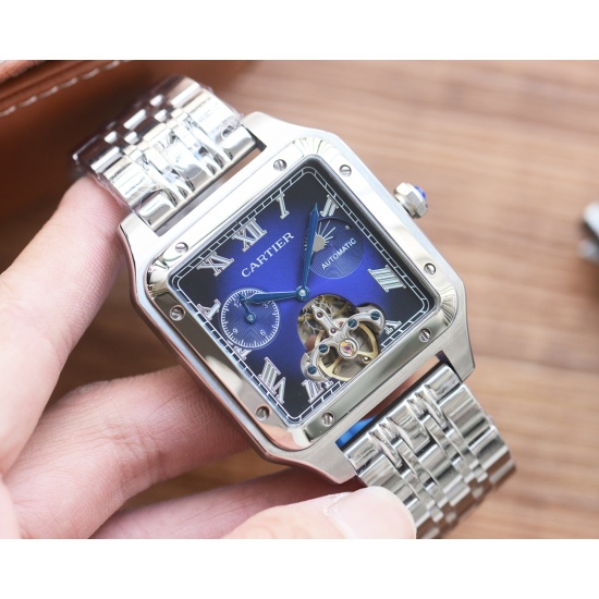 20240408: 520 square boutique! [Latest]: Cartier's Best Design Exclusive First Release [Type]: Boutique Men's Watch [Strap]: 316 Precision Steel Strap [Movement]: High end Fully Automatic Mechanical Movement [Mirror]: Mineral Reinforced Glass (Higher Defi
