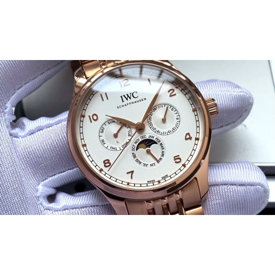 20240408 500. Universal IWC ‼️ Portuguese series, model: IW344202. Schaffhausen - Swiss watchmaker Schaffhausen IWC Universal Watch adds a 42mm diameter watch to its IWC Portugal series perpetual calendar watch, with small dials displaying the date, month
