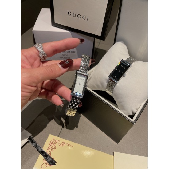20240408 240 ❤️ Hot selling debut Chanel ❤️ Spring GUCCI original single design square dial 17x36mm overall 7mm thickness diamond mirror imported movement+life waterproof matching steel belt+buckle design, available for work wear and backup styles, pay at