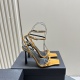 20240326 Factory price 310Saint Lauren * YSL Saint Laurent classic runway square toe high heel sandals with imported cowhide inner lining, tiptoe mixed sheepskin, Italian imported genuine leather outsole Size: 35-39 (40 customization)