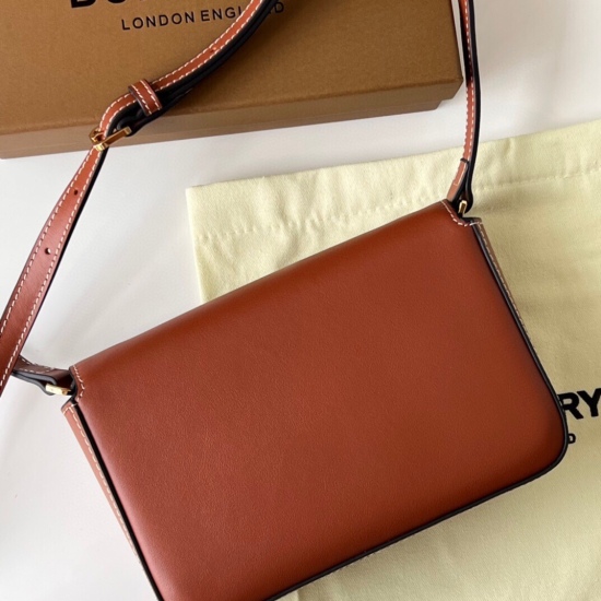 2024.03.09P580 (Top Original Quality) Burberry Crossbody Vintage Checkered Leather Penny Bag ➰ 【 B • Home 】 Original order production~Small shoulder bag and handbag dual-purpose delicate [Rose] Soft imported calf leather paired with checkered fabric, gold