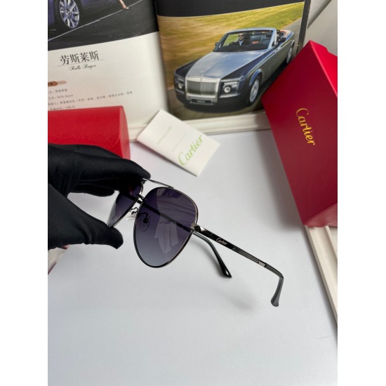 20240413: 95. New Cartier Original Quality Men's Polarized Sunglasses: Material: High definition Polaroid polarized lenses, metal alloy printed logo legs. You can tell from the details that the master handmade designs are exquisitely crafted, high-end and