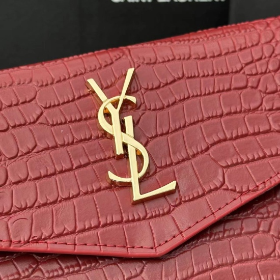 2023.07.14 Number 06687 @ Size 21.5cm in length, 12cm in height, 2.5cm in thickness Color, 8-color stock available on Saint Laurent's official website synchronous double open cowhide handbag
