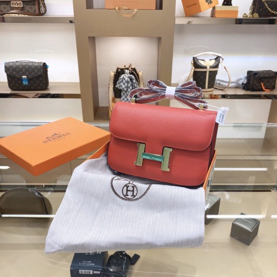 2023.10.29 Gold buckle large size p190 box with top quality original order purchasing quality Hermes Hermes ♥️ Fashion flight attendant bag, Constance Kangkang bag, golden brown, epsom palm patterned calf leather, imported material, French thick drum wax 