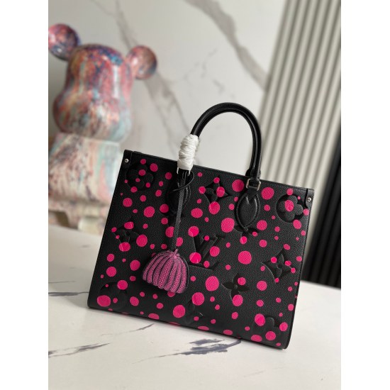 20231125 P1020 [Exclusive Real Shot of Top Original Order] M46418 Rose Red Dot Louis Vuitton once again teamed up with Yayoshi Kusama to place this LV x YK OnTheGo Medium handbag in the Infinite Dot Universe, exploring the inspiration behind this Japanese