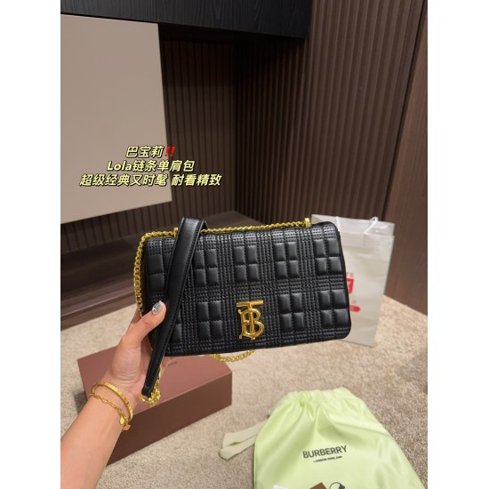 2023.11.17 P205 folding box ⚠️ Size 23.13 Burberry Lola Chain Shoulder Bag Super Classic and Fashionable Surprise Versatile and Exquisite Everyday Outgoing