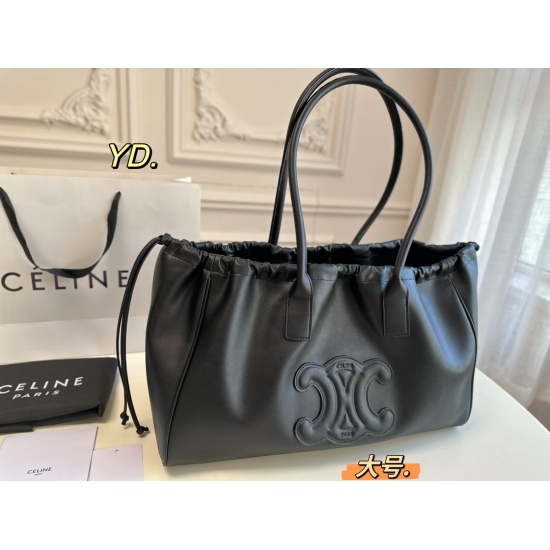 March 30, 2023 P230 Large (no box) size: 4327Celine New Tote Bag Shopping Bag: Embossed Arc de Triomphe ➕ The lace up design is lightweight and simple, with a large design capacity that can hold various styles ✅