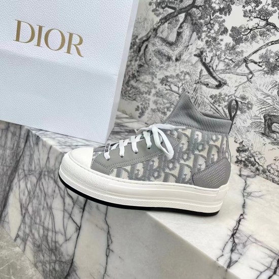 20240403 P220 yuan Dior 2023 Autumn/Winter New Walk 'n Thick Bottom Strap Casual Skateboarding Shoes CD Letter Logo Weaving Strap Dark Flower Woven Colored Canvas Busy Couple Sports Shoes Top of the Market High end Version Material: Original Imported Envi