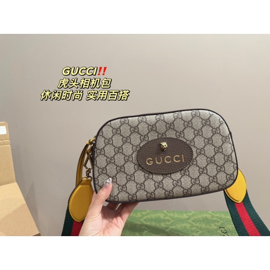 2023.10.03 P205 Complete Package ⚠️ Size 24.15 Kuqi GUCCI Tiger Head Camera Bag is an ideal choice for daily casual wear for boys. It is practical and versatile, with a small body and large space that is perfect for storing personal belongings. The fabric
