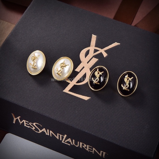 July 23, 2023 ❤️ YSL Saint Laurent's full diamond earrings are made of original brass material Yves Saint Laurent, founded in 1961. Its elegant, abstract, bold, and unique design style makes it one of the famous brands in the luxury fashion industry. Lead