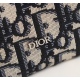 20231126 490 counter genuine products available for sale [original order] Dior Men's Handbag/Phone Bag with genuine matching box model: 2OBCA326YSE_ H03E (Apricot Jacquard) Beige and Black Oblique Printed Canvas Front Brass Metal Clad 