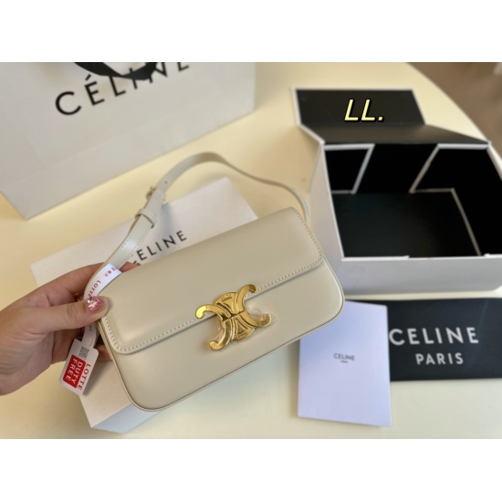 2023.10.30 P200 (Folding Box) size: 2010 Celine Celine New Triumphal Arch One Shoulder Crossbody Bag Classic Triumphal Arch Logo, Shoulder Strap: Adjustable length~Upper body exquisite feeling unbeatable, one second fairy ♀️ Enough capacity for daily comm