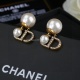 2023.07.23 Earrings. Dior Dior D Family Chain Pearl Set Seasonal Official Website New Product Counter 1:1 Carefully Created Original Consistent Brass Material Perfect for Daily Wear