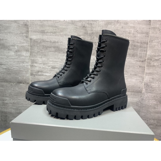 20240410 Top of the line popular version official website synchronized with Balenciaga STRIKE thick soled Derby shoes, casual big toe shoes, original one-to-one sole mold, full genuine stitching of the sole, non market women's size sole, imported original